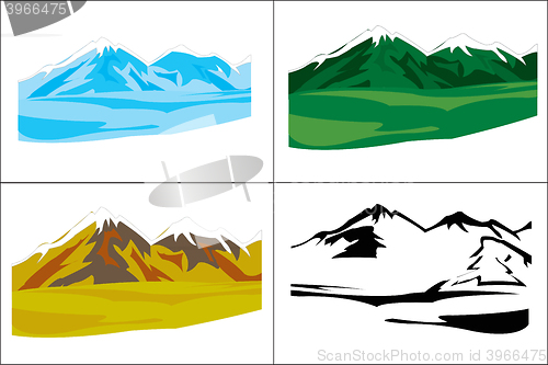 Image of Selection of the landscapes with mountain