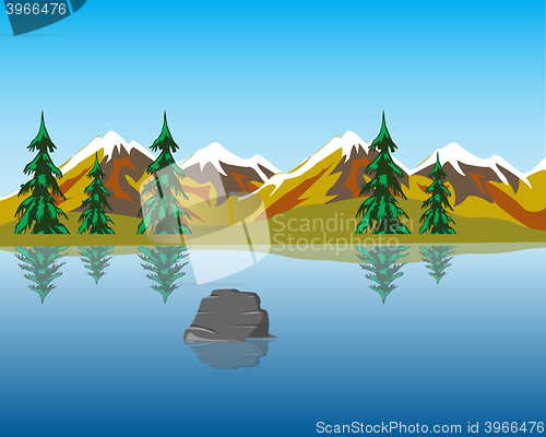 Image of  Lake in mountains