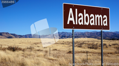 Image of Alabama brown road sign