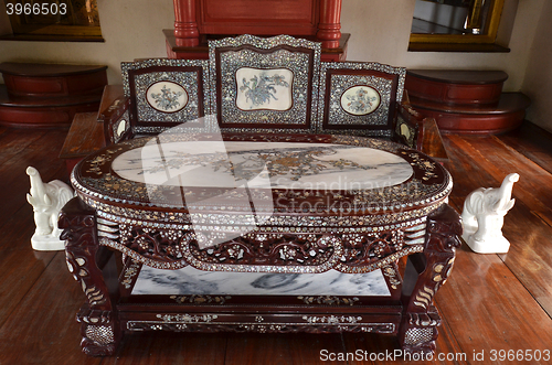 Image of Beautiful chair in Royal residence of Thai