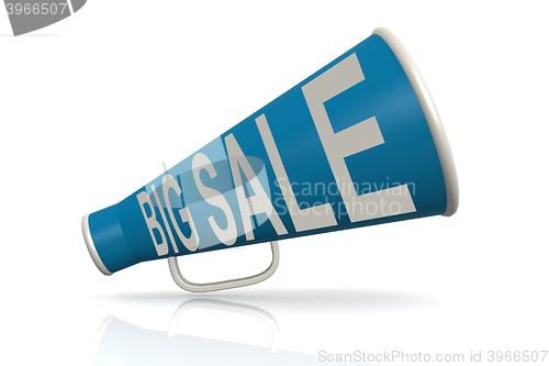 Image of Blue megaphone with big sale word