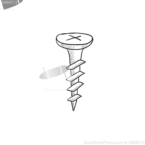 Image of Screw sketch icon.