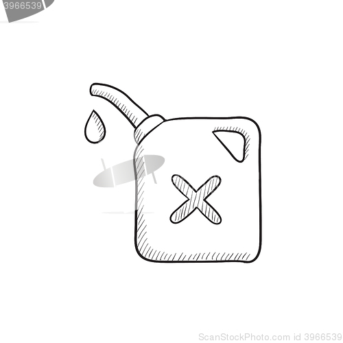 Image of Gas container sketch icon.