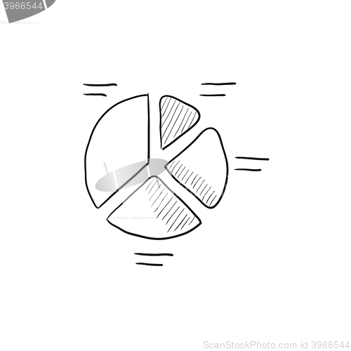 Image of Pie chart sketch icon.