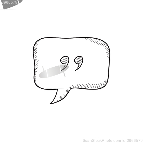 Image of Speech bubble sketch icon.