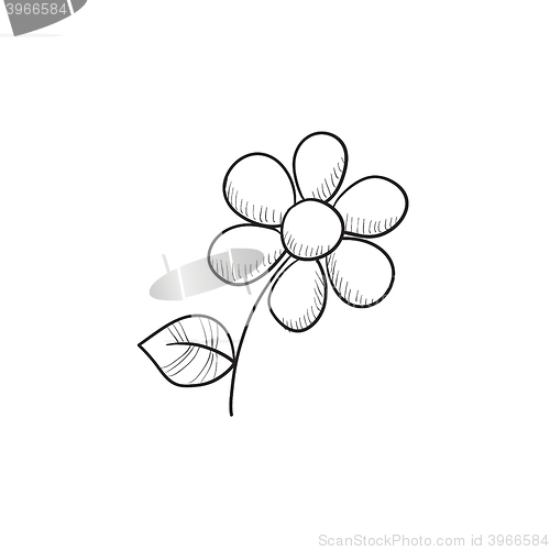 Image of Flower sketch icon.