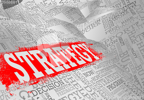 Image of Strategy word cloud business concept