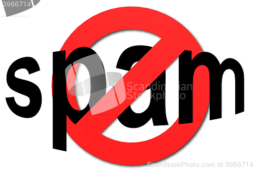 Image of Stop Spam sign in red