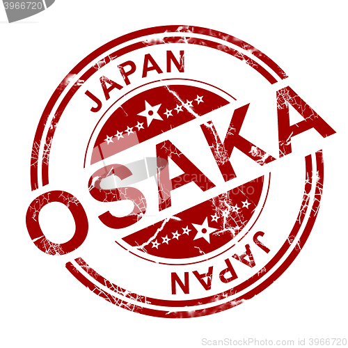 Image of Red Osaka stamp 