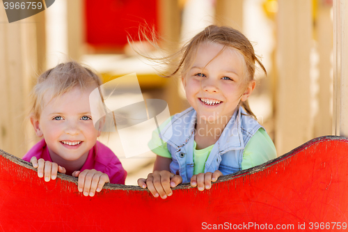 Image of happy kids on children playground