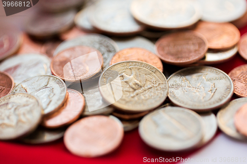 Image of close up of american coins or money