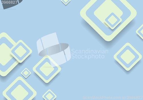 Image of Abstract blue green squares design