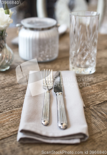 Image of rustic table setting