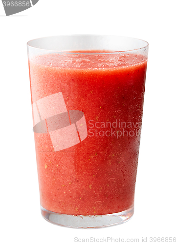 Image of glass of red smoothie