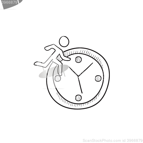 Image of Time management sketch icon.