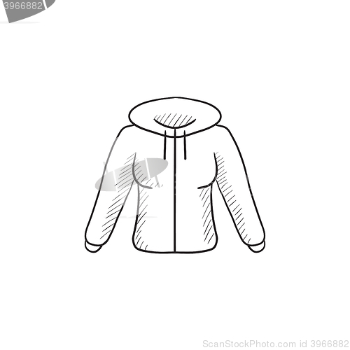 Image of Hoodie sketch icon.