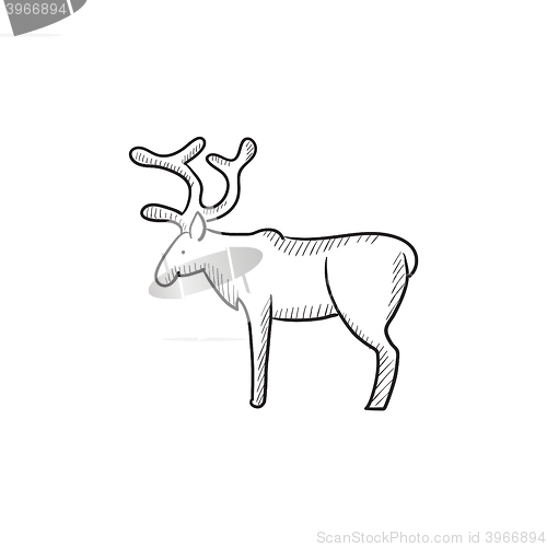 Image of Deer sketch icon.