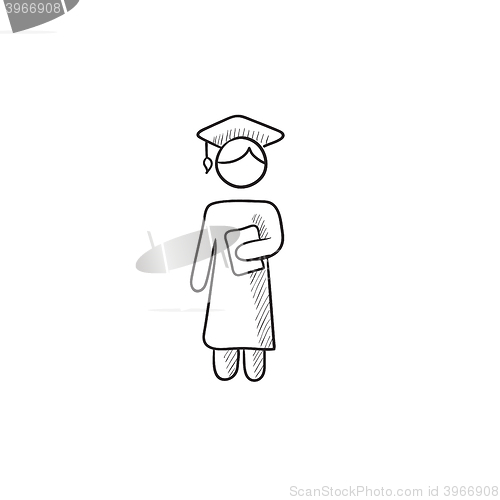 Image of Graduate sketch icon.