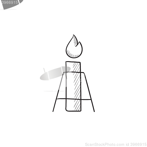 Image of Gas flare sketch icon.
