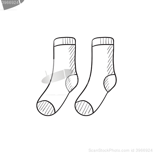 Image of Socks sketch icon.