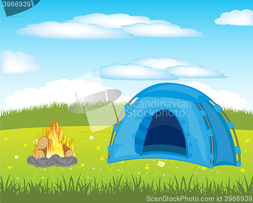 Image of Tent on meadow