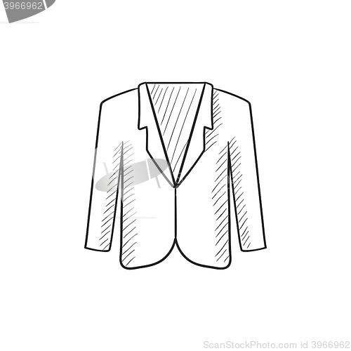 Image of Male jacket sketch icon.