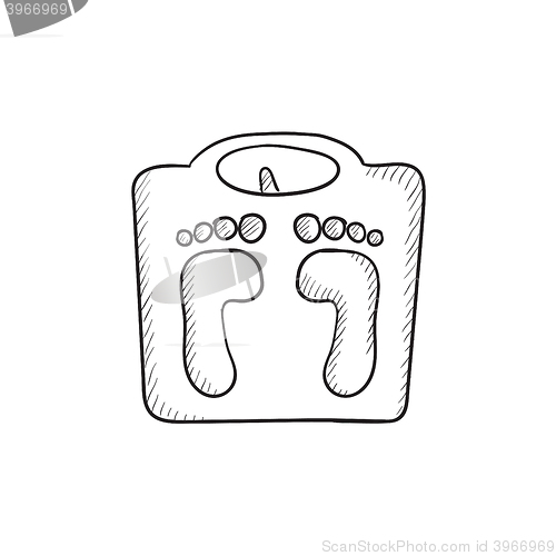 Image of Weighing scale sketch icon.