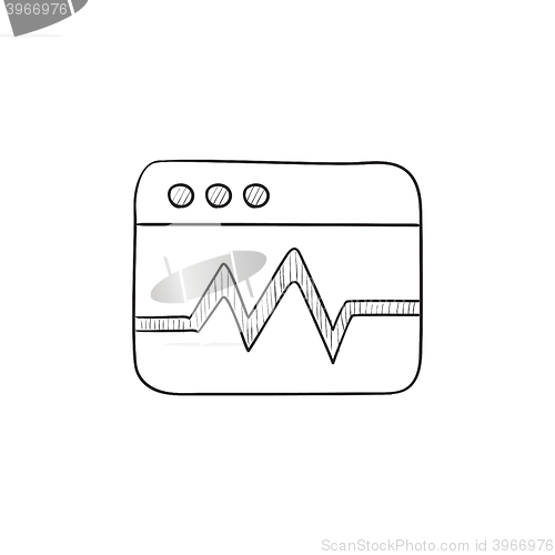 Image of Web analytics information sketch icon.
