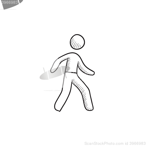 Image of Pedestrianism sketch icon.