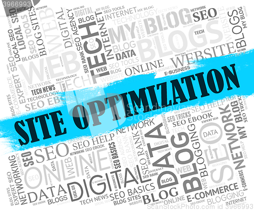 Image of Site Optimization Represents Seo Website And Web