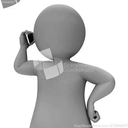 Image of Talking Calling Means Character Chat And Chatting 3d Rendering