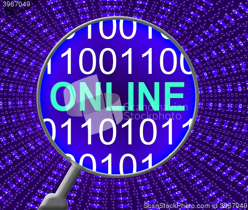 Image of Online Data Shows Web Site And Computer