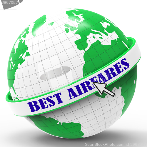 Image of Best Airfares Represents Selling Price And Aircraft