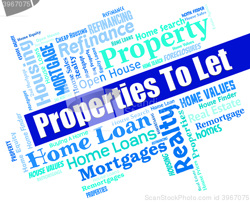 Image of Properties To Let Means Real Estate And Habitation