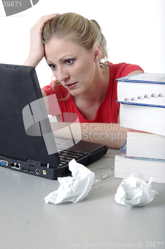 Image of Girl studying on laptop