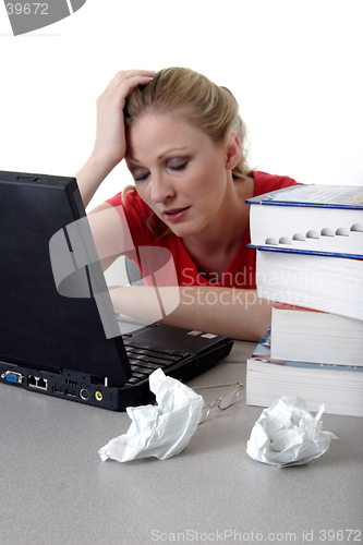 Image of Sleeping in front of computer