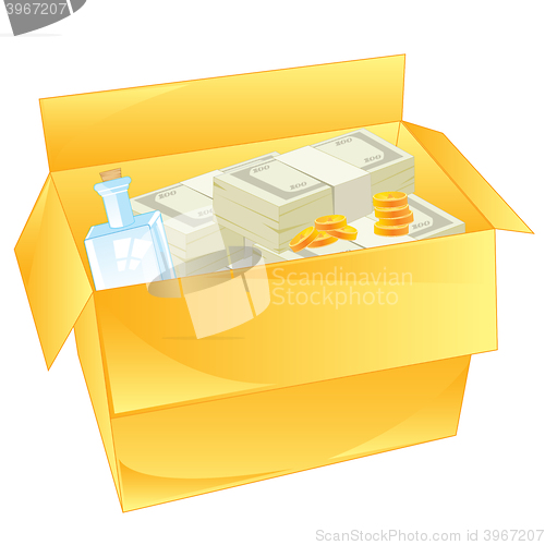 Image of Box with money
