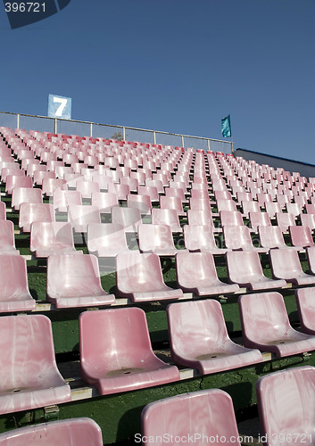 Image of empty pink seats