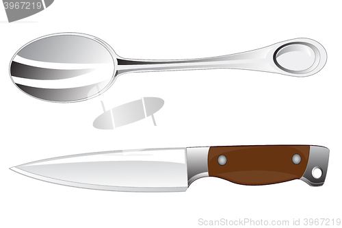 Image of Knife and spoon