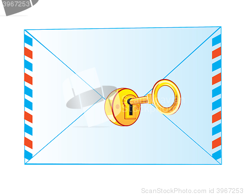 Image of Envelope on lock