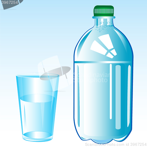 Image of Mineral water and glass