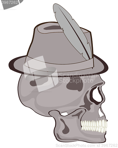 Image of Skull in hat