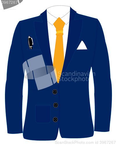 Image of Blue suit and tie