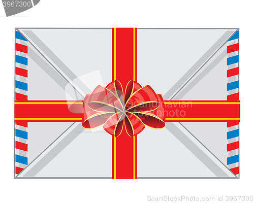 Image of Envelope decorated by bow