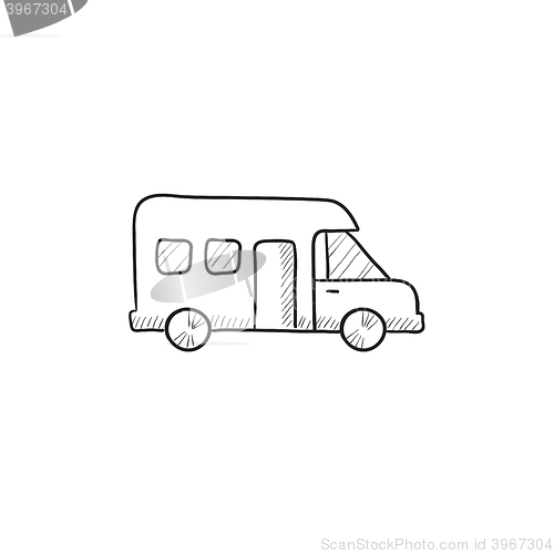 Image of Motorhome sketch icon.