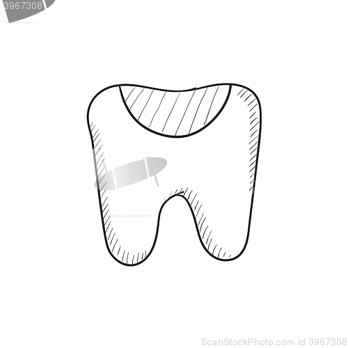 Image of Tooth decay sketch icon.