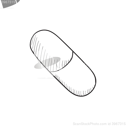 Image of Capsule pill sketch icon.