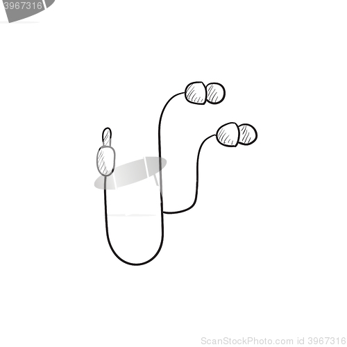 Image of Earphone sketch icon.