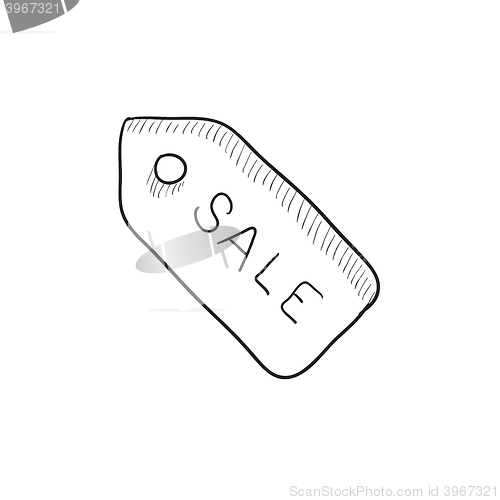 Image of Sale tag sketch icon.