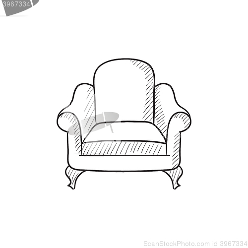 Image of Armchair sketch icon.